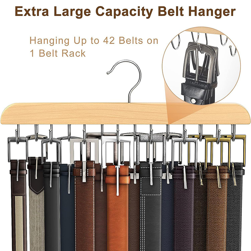 Men'S Accessories Wardrobe - Holz Gürtel Rack Frauen Lagerung Kleiderbügel