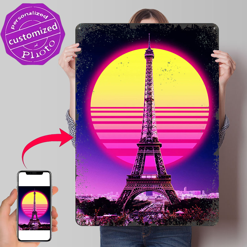 Men'S Accessories Paris - Paris Eiffelturm Retro Personalisiertes 3D Strukturiertes